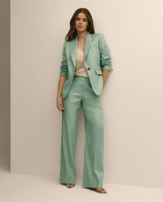 pants Brooks Brothers Women's Linen-Blend Wide-Leg Pants Brooks Brothers $178