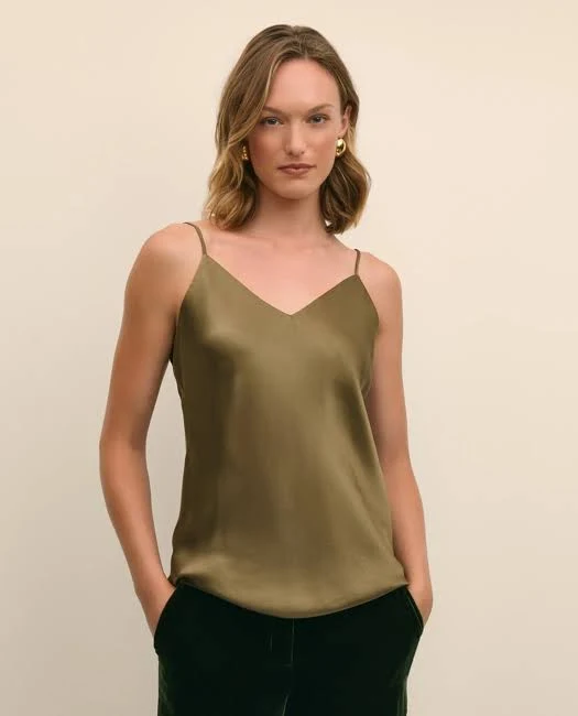 top Brooks Brothers Women's Washable Silk Charmeuse V-Neck Camisole Brooks Brothers $95.99