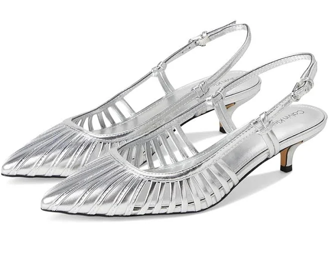 shoes Calvin Klein Women's Movella Slingback Kitten Heel Pumps Zappos.com $70.19
