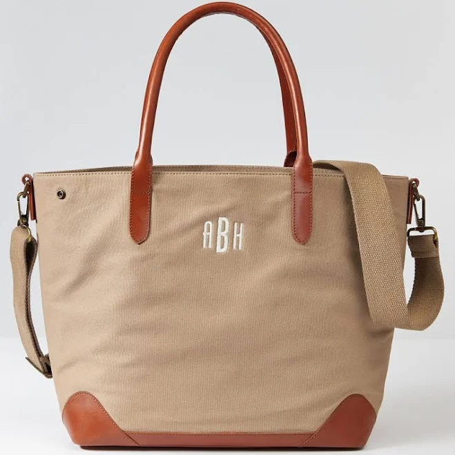 bag Canvas and Leather Travel Tote Mark and Graham $129