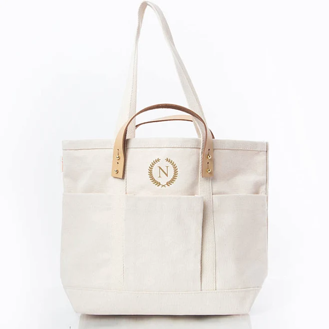 bag CanvasCraft Natural Leather-Handled Tote More Than Paper $60.06