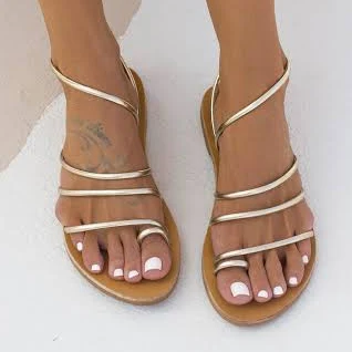 shoes CARIATIS Women's Thin-Strap Strappy Leather Sandals Etsy - GreekLeatherLab $65.63