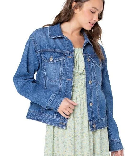 outerwear Celebrity Pink Women's Oversized Denim Jacket Walmart $19