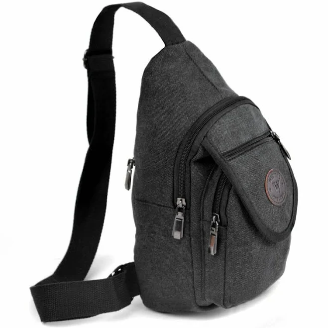 bag Charcoal Canvas Crossbody Bag With Adjustable Strap eBay $13.5