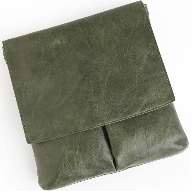 bag Charlotte Classic Leather Crossbody with Magnetic Flap Closure - Strap not included Olive Thomas and Lee Company $108