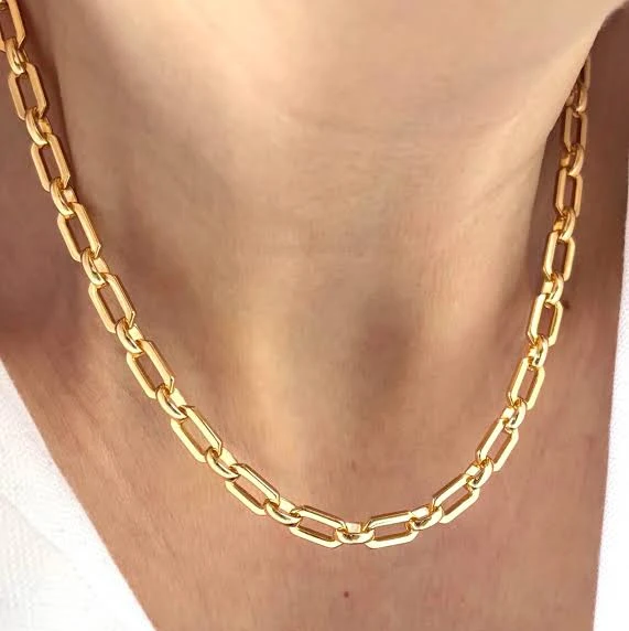 accessory Chunky Link Gold Chain Necklace Etsy - Seller $55.29