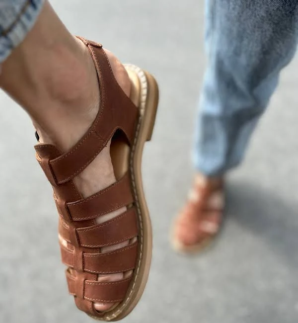 shoes Closed Toe Gladiator Leather Sandals Etsy - Seller $168.3