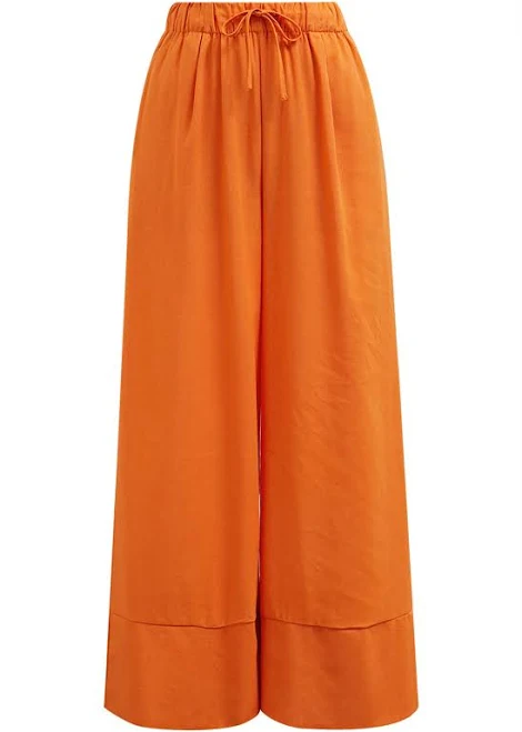 pants Comfort Linen-Blend Palazzo Pants Chicwish $39.9