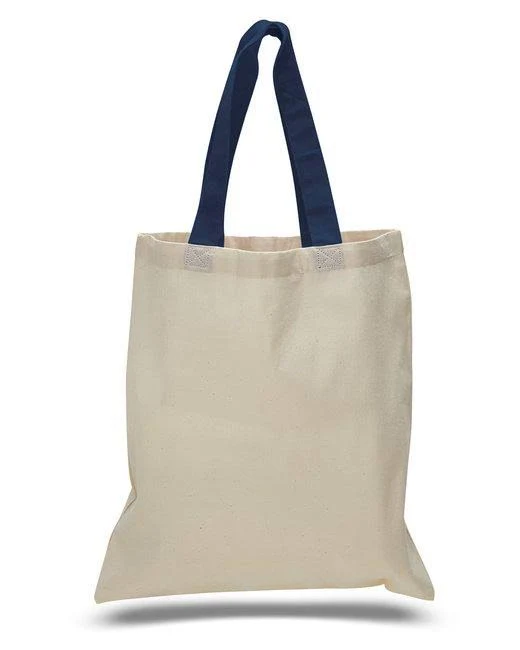 bag Contrasting Handles Cotton Canvas Tote Bags BagzDepot $4.01