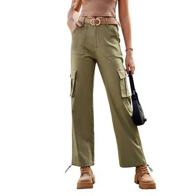 pants Coolmee Women's High-Waisted Baggy Stretchy Cargo Pants Target $49.58