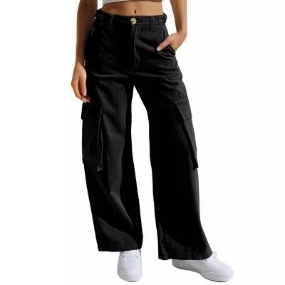 cargo pants Coolmee Women's High-Waisted Wide-Leg Cargo Pants with 7 Pockets Target $41.99