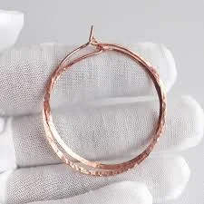 accessory Copper Lightweight Hoop Earrings | Hammered Faceted Hoops | Delicate Thin Earrings | Available in 4 sizes | Gift for Women | Textured Hoops Etsy $19.32