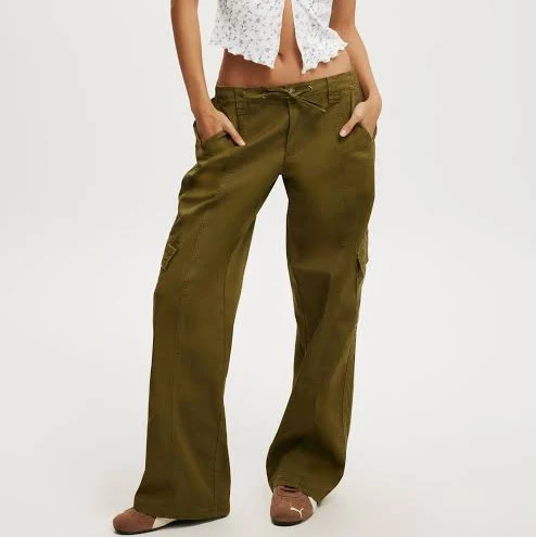 bottoms Cotton On Women's Low-Rise Cargo Pants Cotton On $20