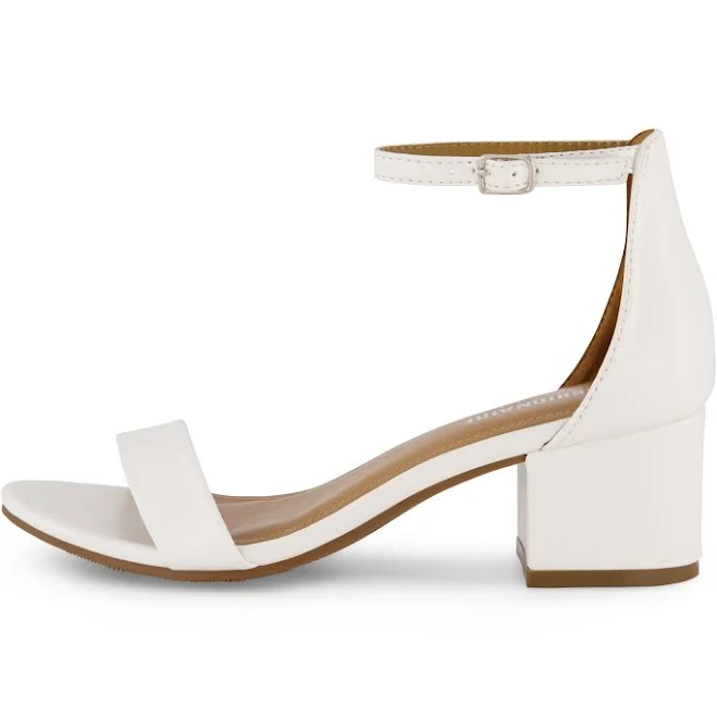 shoes Cushionaire Women's Alba One Band Mid Block Heel Sandals with Memory Foam Cushionaire $39.99