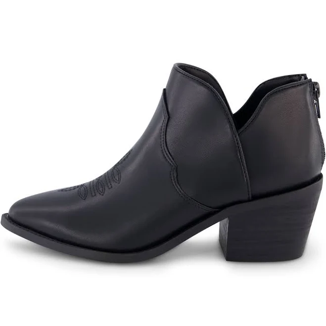 shoes Cushionaire Women's Rodeo Western Stacked Heel Ankle Boots with Memory Foam Cushionaire $49.99