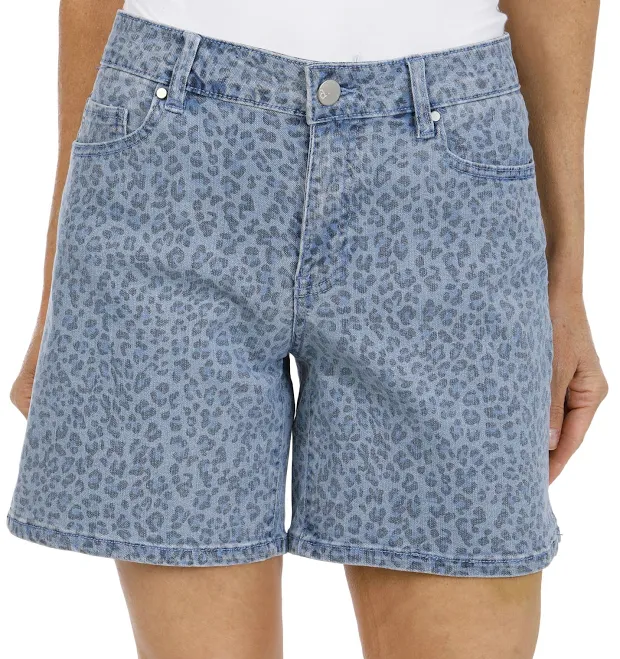 shorts D. Jeans Women's Leopard Print Side Slit Shorts Bealls Florida $14.99
