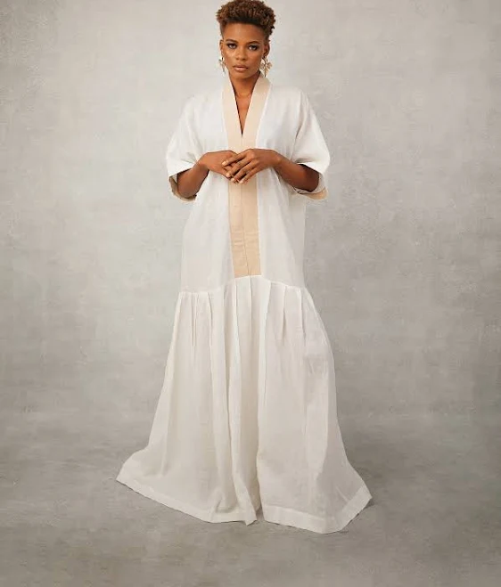 linen outfit Dani Linen Kaftan Republic of ruru $220