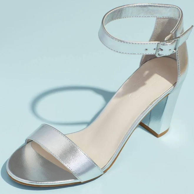 shoes David's Bridal Block Heel Ankle Strap Sandal David's Bridal $34.99
