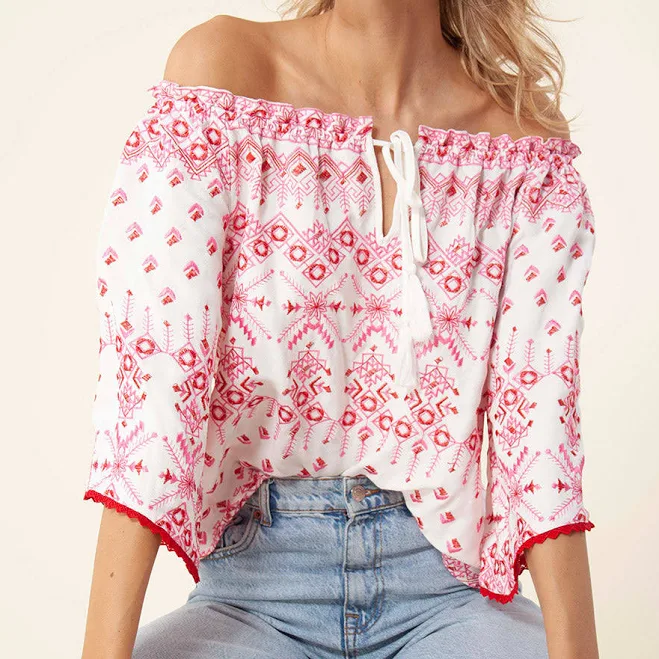 blouses Dida Off The Shoulder Embroidered Top Hale Bob $134