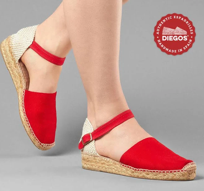shoes Diegos Low Wedge Espadrilles with Easy Ankle-straps diegos.com $58.5