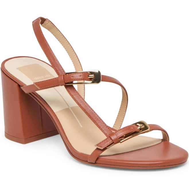 shoes Dolce Vita Women's faye Strappy Buckle Block Heel Dress Sandals Macy's $93.8