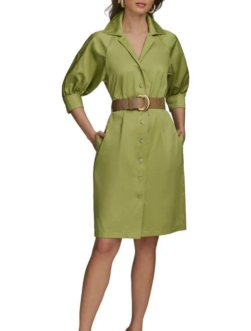 dress Donna Karan Women's Belted Cotton Shirtdress Nordstrom $107.4