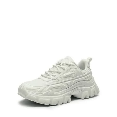 shoes Dream Pairs Women's Fashion Chunky Sole Sneakers, Size: 7, White Walmart - FORTUNE LINK $49.99