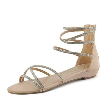 shoes Dream Pairs Women's Rhinestone Open Toe Ankle Strap Sandals Walmart - TopShoes $34.99