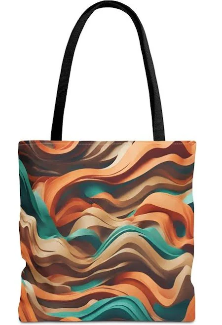 bag Earth Tones Tote Bag | Abstract Print Bag Etsy - PowerOfLoveClothing $21.88