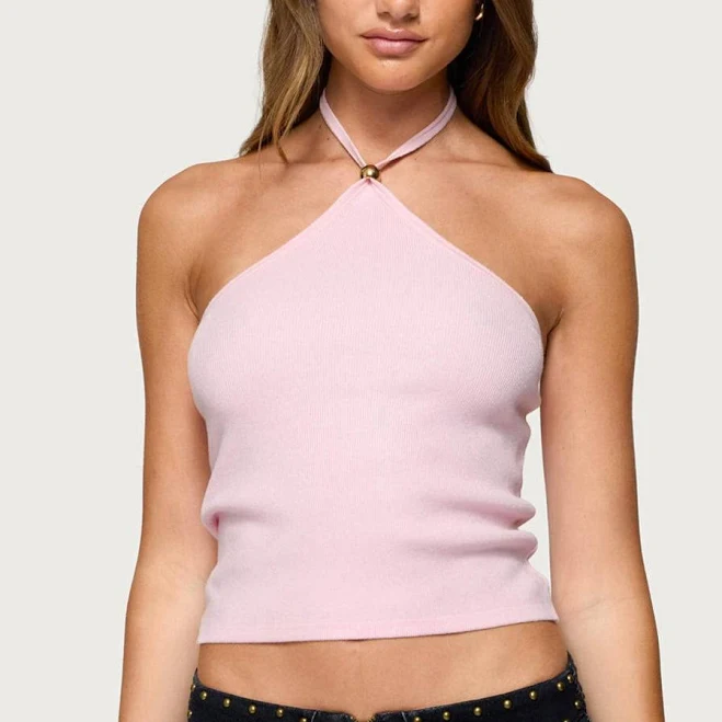 top Edikted Hollis Knit Halter Top edikted $23