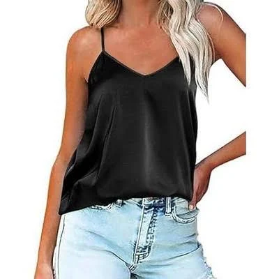 top Ekouaer Women's Silk Satin V-Neck Camisole Tank Tops Target $15.99
