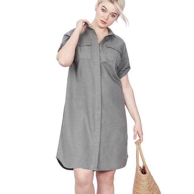 dress ellos Women's Linen Button Front Shirtdress Kohl's $56.99