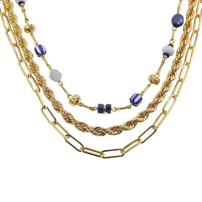 accessory Emberly Women's 3 Layer Multi-Gemstone Necklace Kohl's $12.6