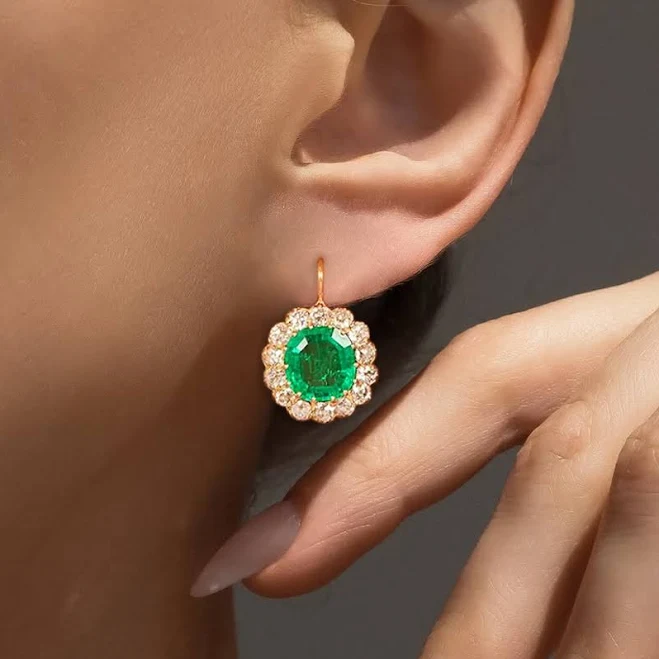 accessory Emerald Drop Earrings Sayabling Jewelry $104.55