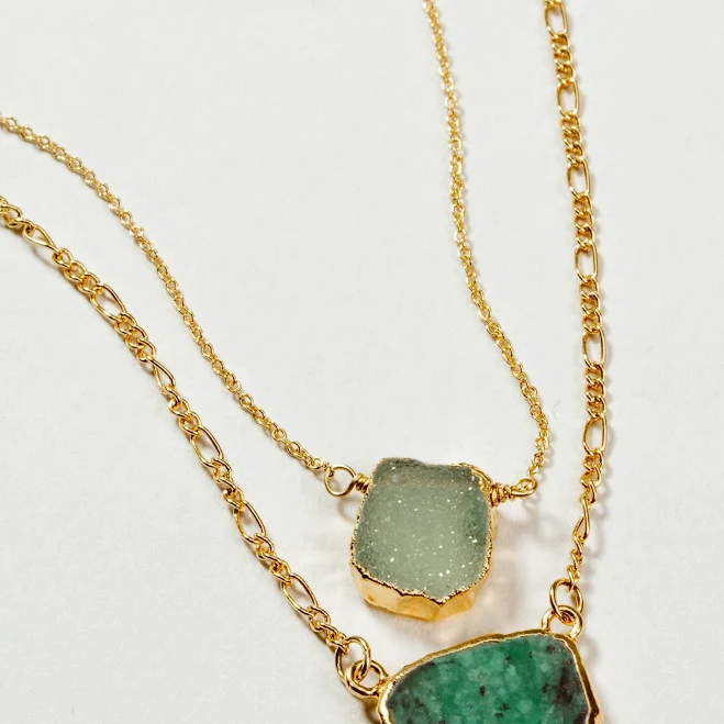 accessory Emerald Sea Layered Necklace Luna Norte $48