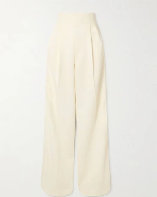 pants Emilia Wickstead Women's Clarine Pleated Crepe Wide-Leg Pants NET-A-PORTER $690
