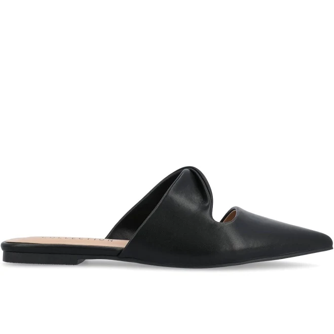 shoes ENNISS Women's Vegan Leather Mule Flats Famous Footwear $42.49