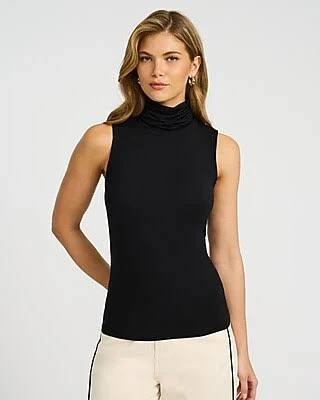 top Express Women's Supersoft Fitted Mock Neck Tank Top Express $25.5