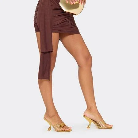 shoes Extra-Miles Strappy Detail Flared Heel Mule EGO Shoes US $13