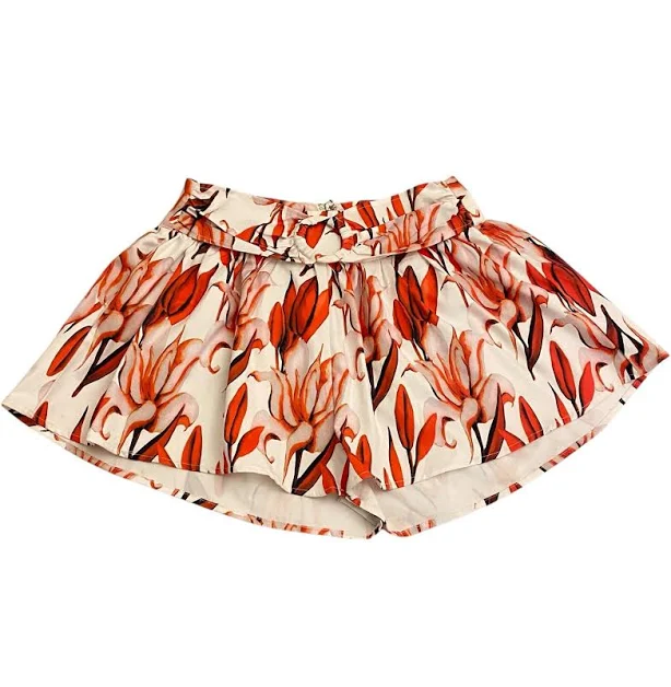 two piece set Fashion Nova High Rise Delilah Floral Orange And White Dressy Shorts eBay $19.99