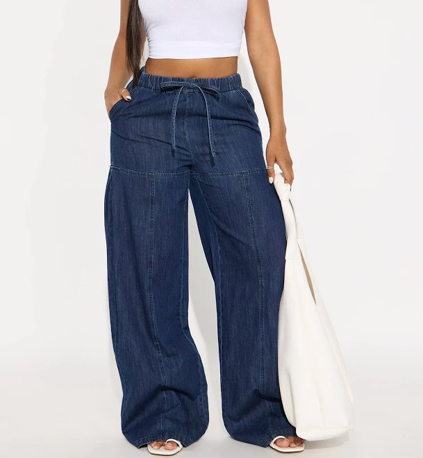 jeans Fashion Nova Women's Brigantine Pull On Wide Leg Jeans Fashion Nova $39.99