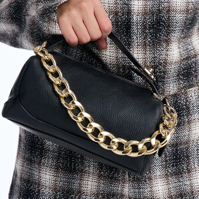 bag Fashion Nova Women's Chain Reaction Faux Leather Satchel Bag Fashion Nova $11.98