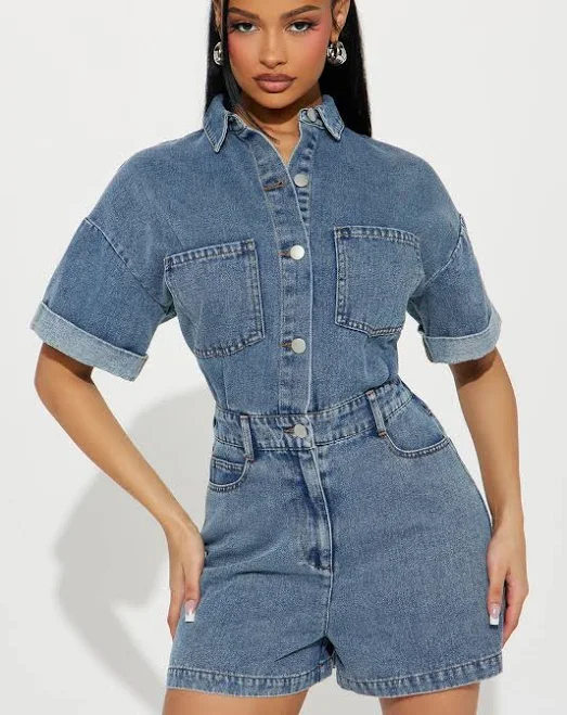 romper Fashion Nova Women's Everyday Denim Romper Fashion Nova $25.99