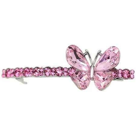 accessory Faship Women's Gorgeous Rhinestone Crystal Butterfly Hair Barrette Clip Walmart - Best Deal LLC $26.1
