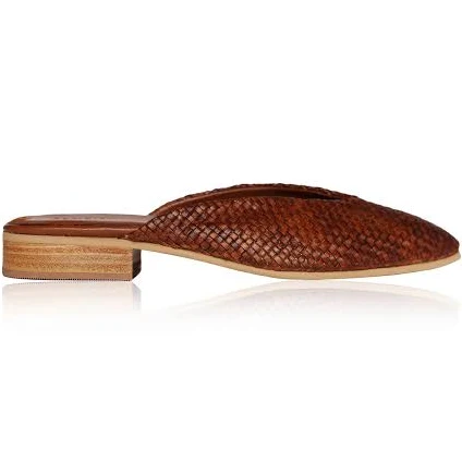 shoes Faye Woven Leather Mules Moda Operandi $260
