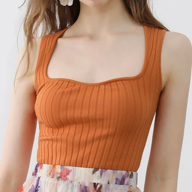 top Flattering Fit Ribbed Tank Top Chicwish $27.9