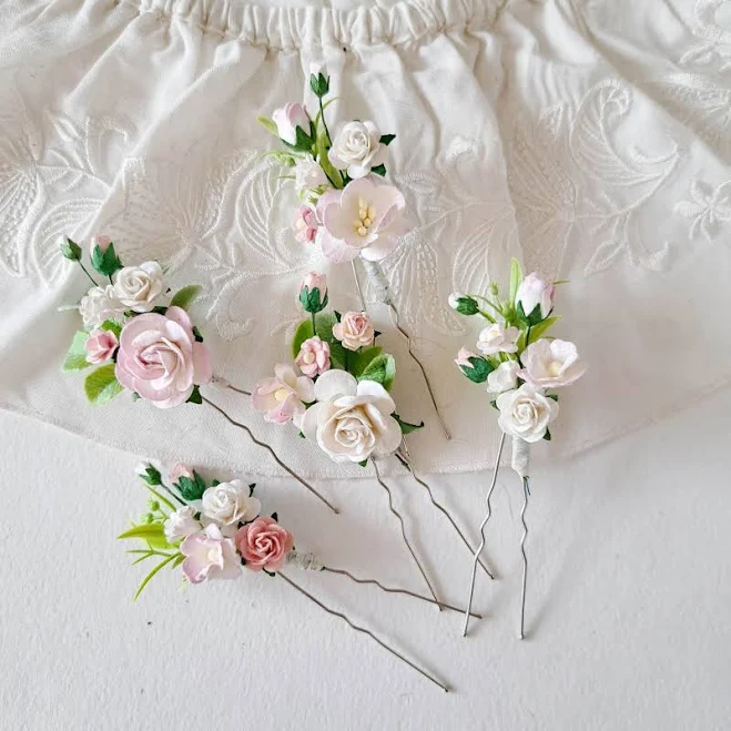 accessory Floral Hair Pins Set Etsy - FrankoAccessories $39