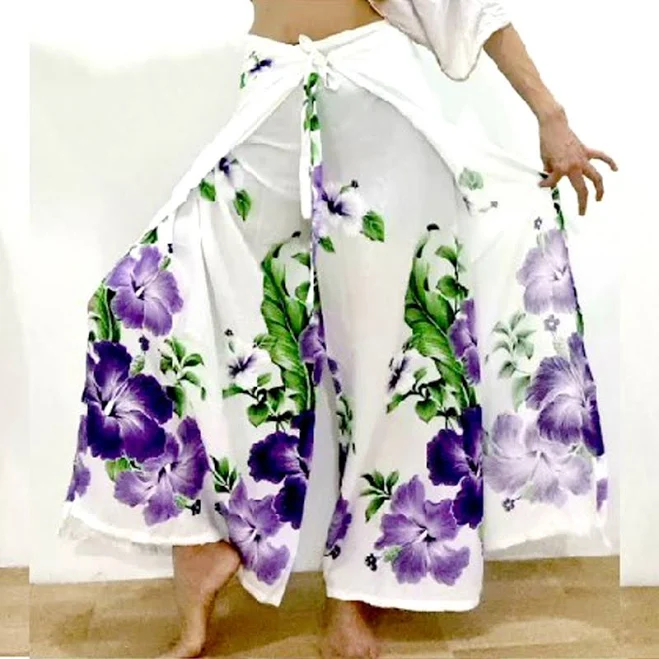 trousers Floral Mandala Wide Leg Palazzo Pants Etsy - Seller $26.99