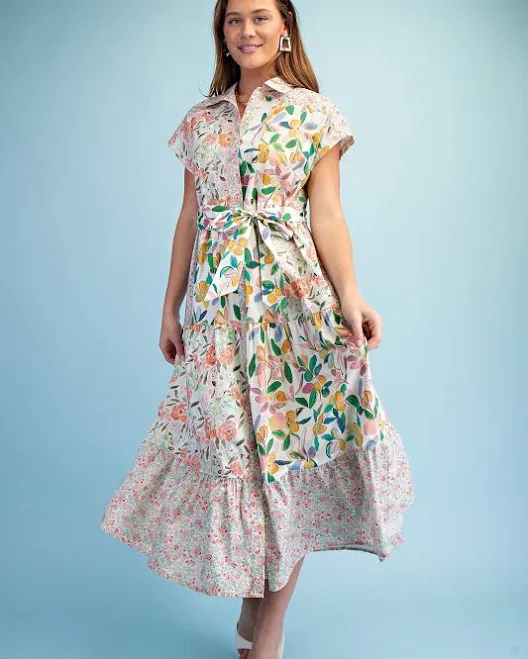 dress Floral Print Midi Dress Shiloh Rose Boutique $54.95