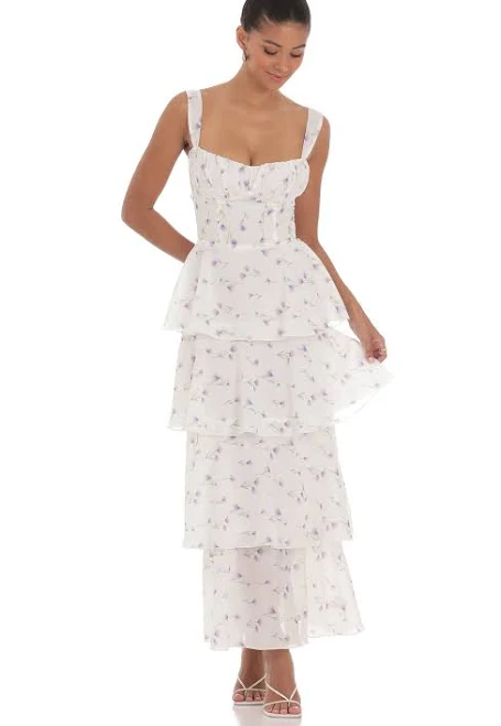 dress Floral Ruffle Maxi Dress LUCY IN THE SKY $72.11